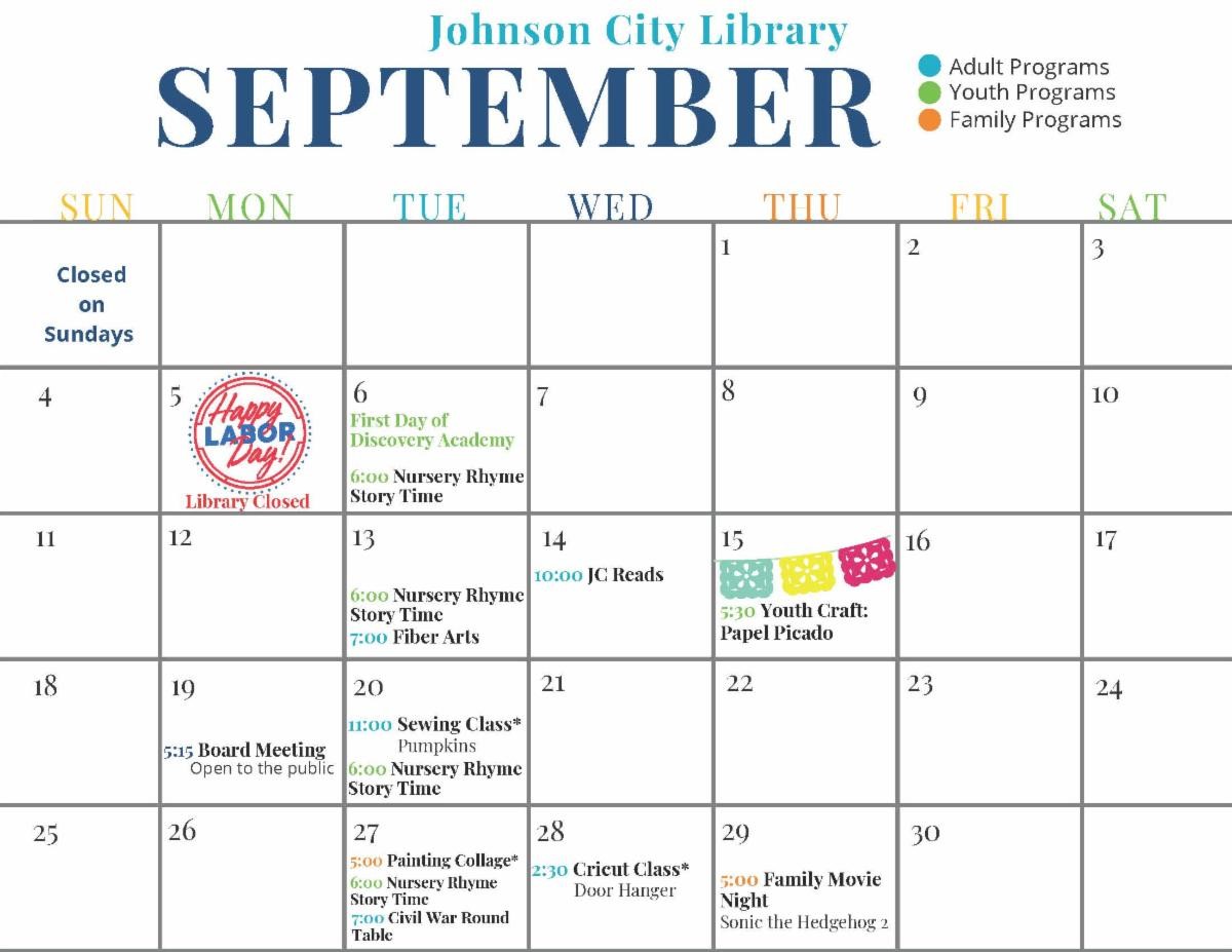 September 2022 Library Events