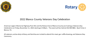 Blanco Veterans Day 11 11 22