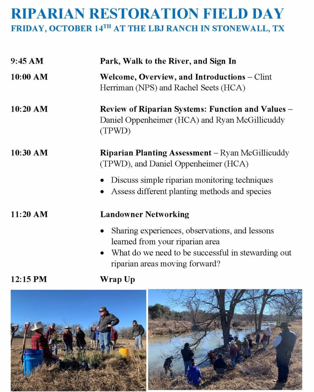 Riparian Restoration Field Day