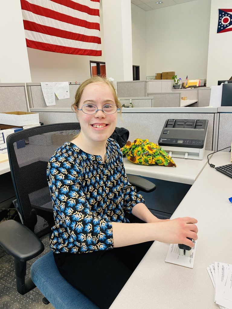 Volunteer assisting at Clerk of Courts