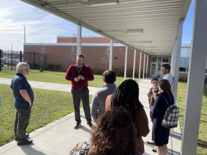 The KLA Class receives a tour of Fairmont High School on Education Day