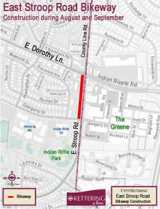 E. Stroop Bikeway road work