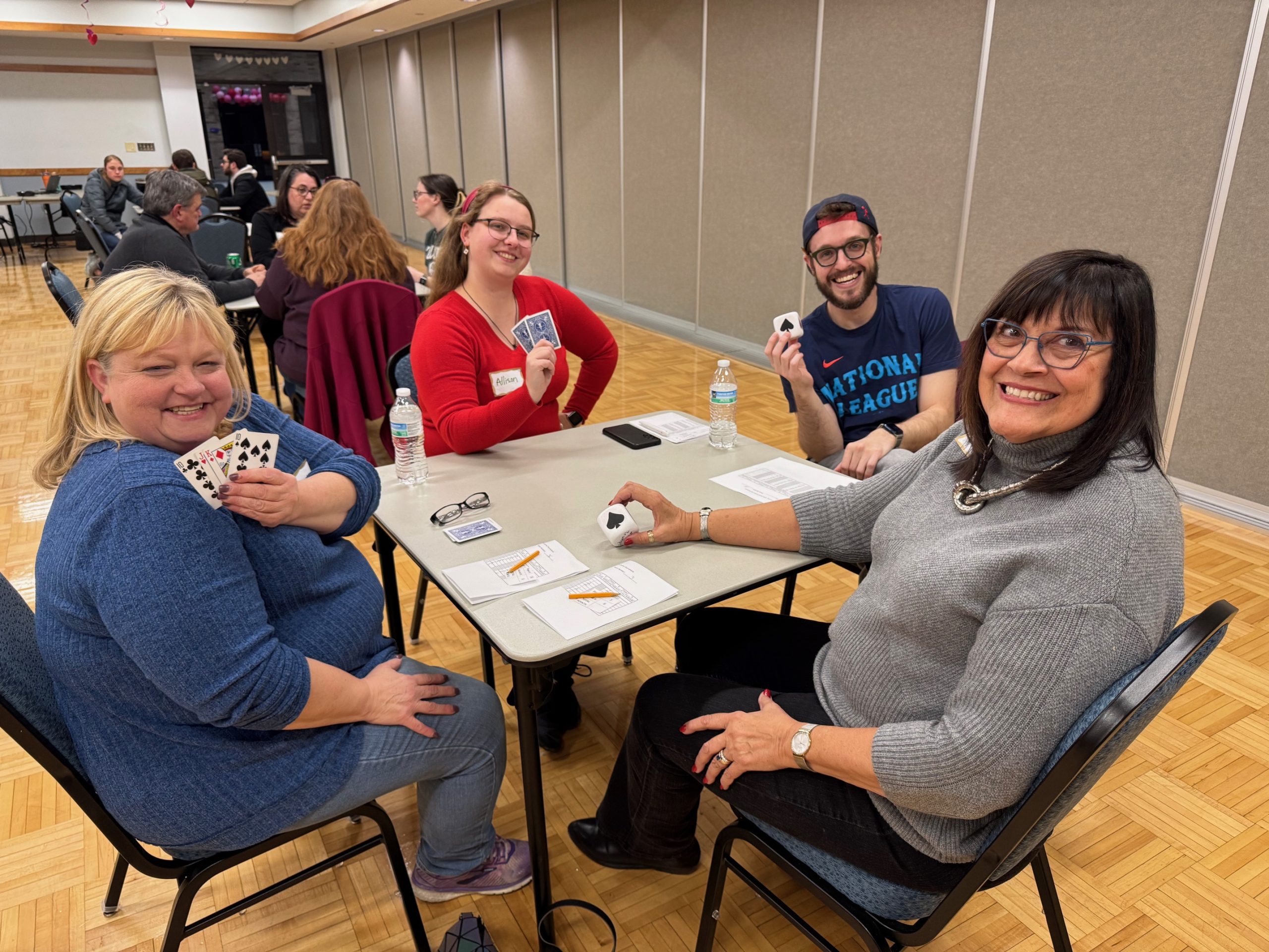 table of people playing card