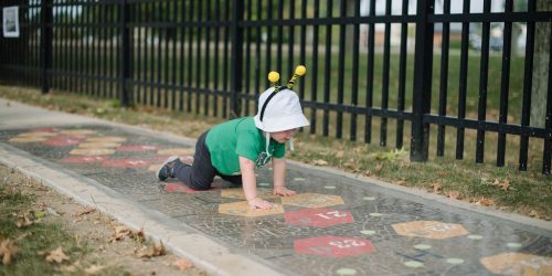 child with artwork