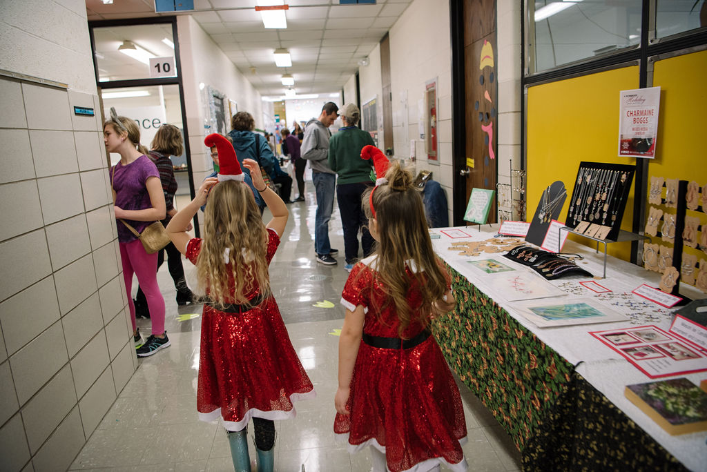 kids in christmas dreses