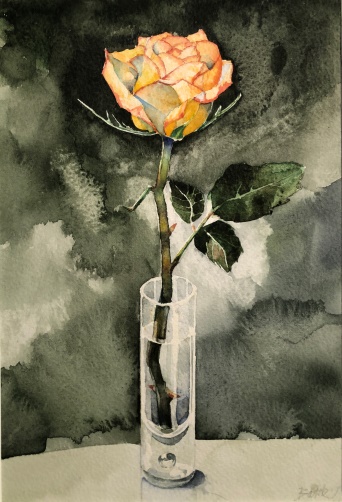 painting of rose