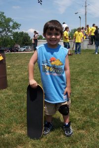 boy with skateboard