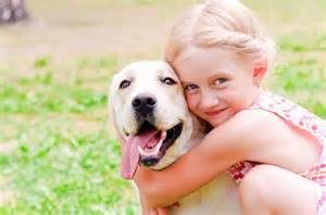 Girl and dog