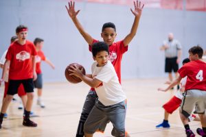 boy with basketball