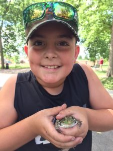 boy with frog