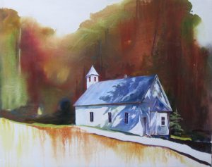 watercolor barn