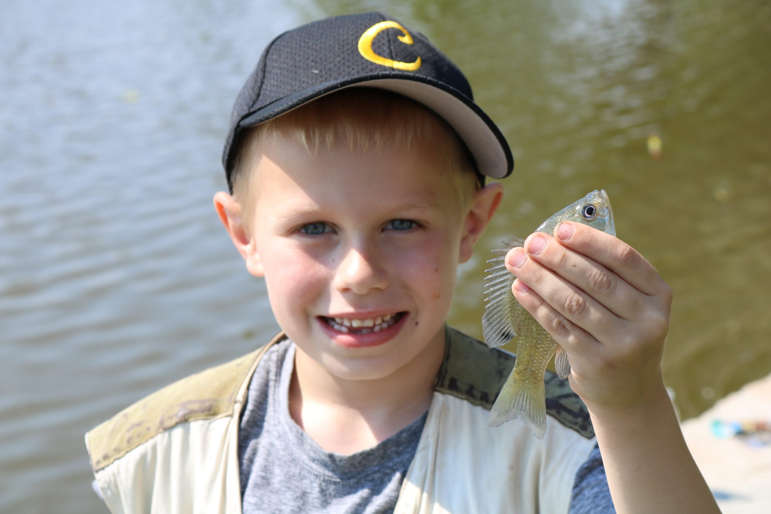 boy with fish