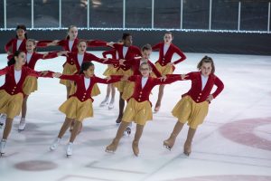 skaters in red