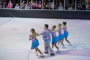 line of skaters