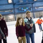 women ice skating