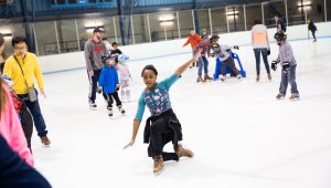 child ice skating