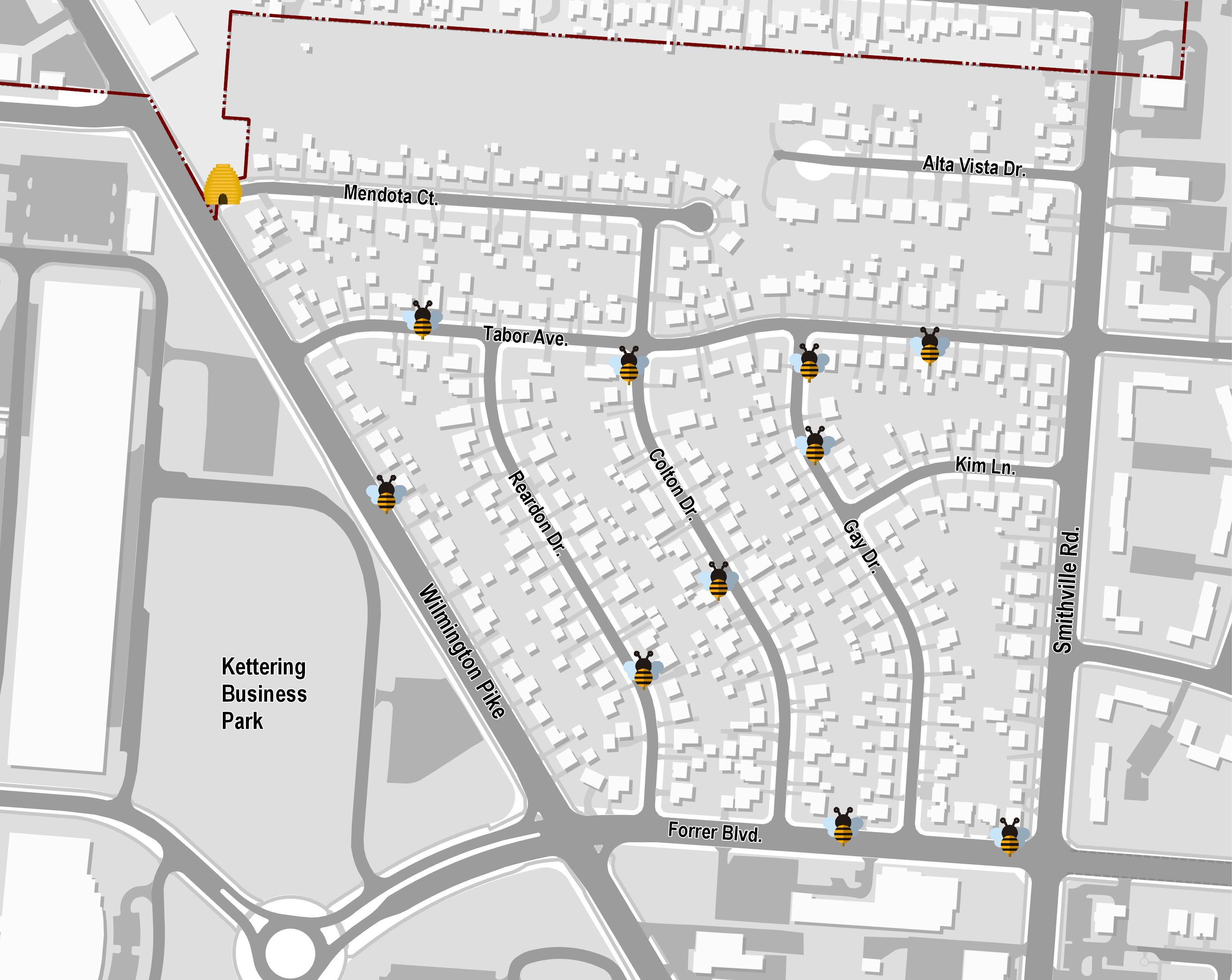 mosaic bee map