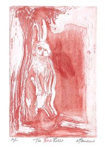 red rabbit print