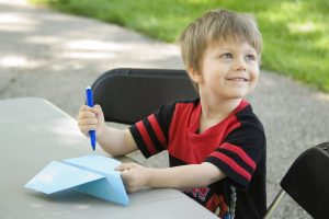 boy with marker