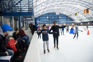 kids ice skating