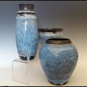 blue vases