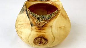 wooden vase