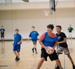 kids playing volleyball