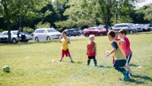 kids playing soccer