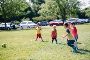 kids playing soccer