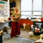 woman in pottery studio