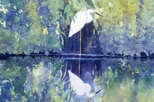 egret painting