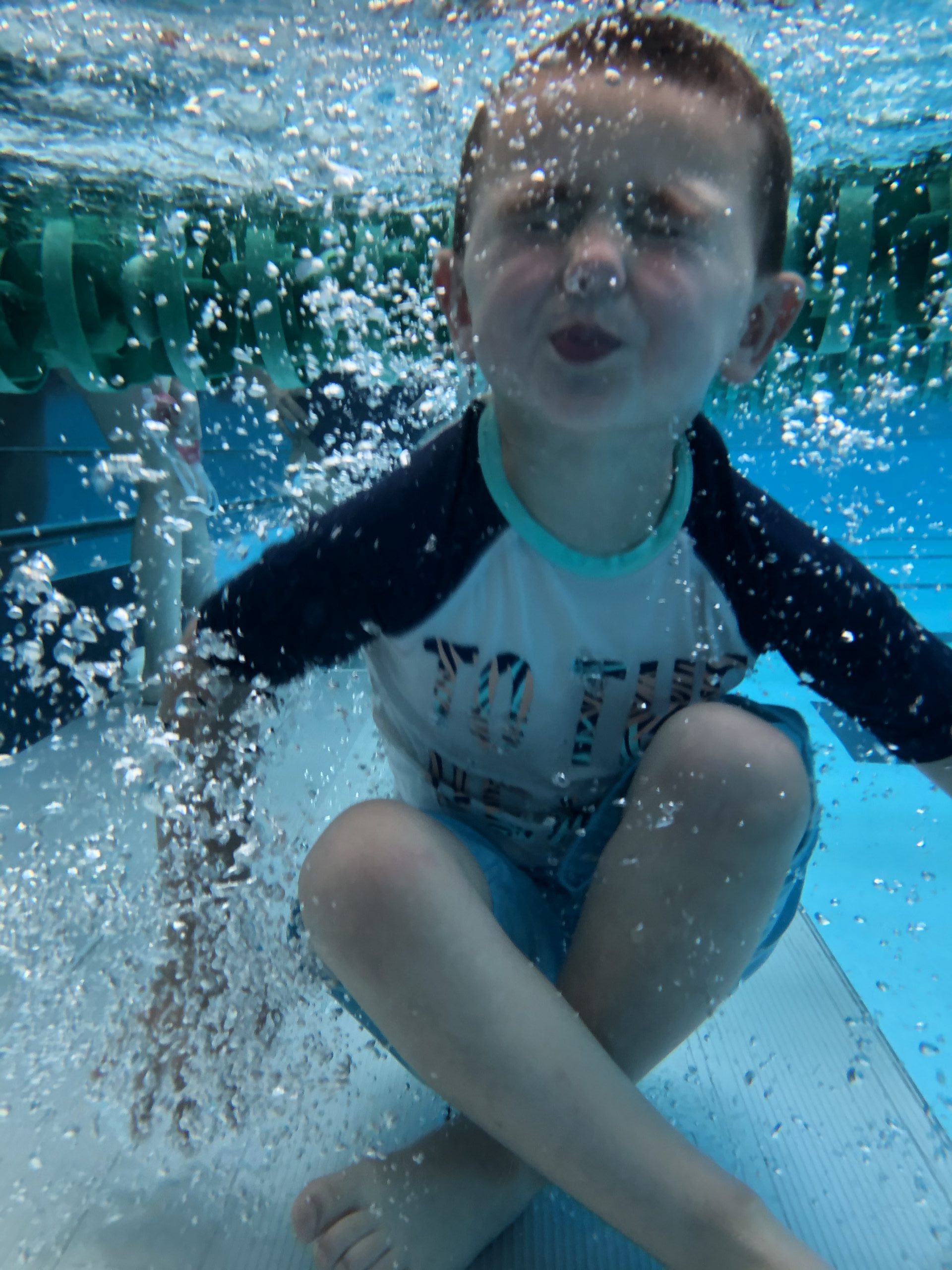 boy underwater