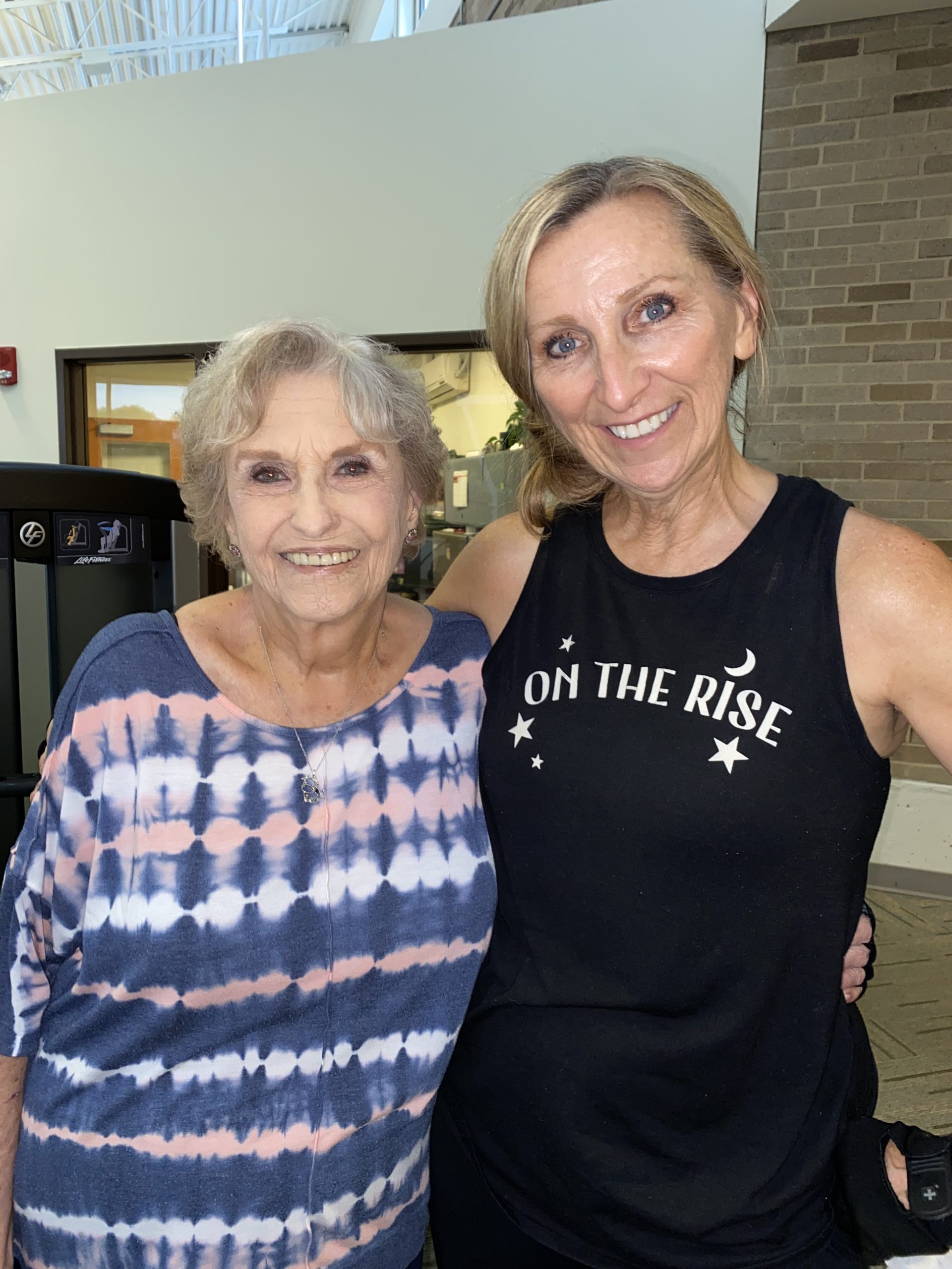 women at fitness center