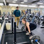 woman lifting weights