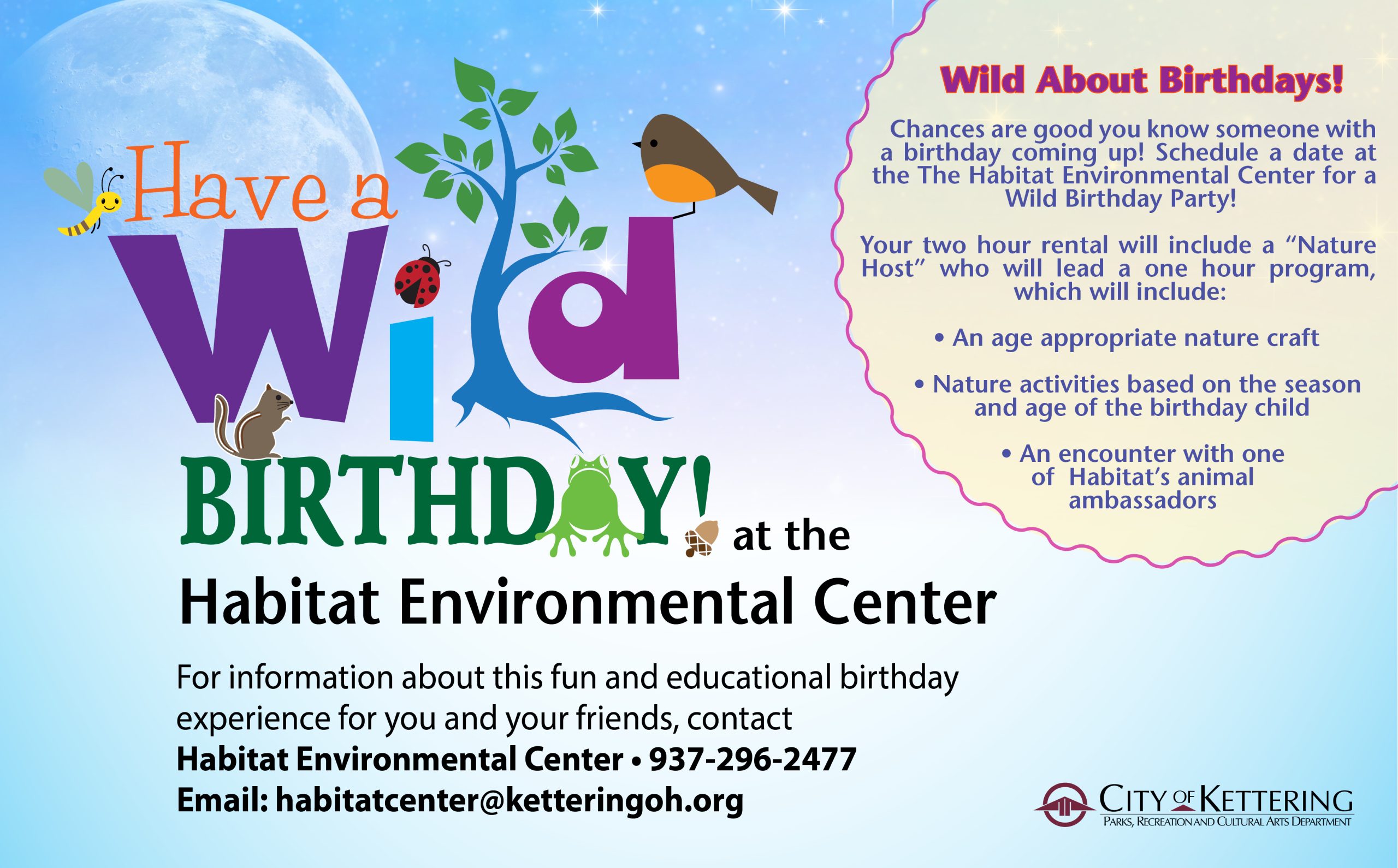 Habitat Environmental Center Birthdays - Play Kettering