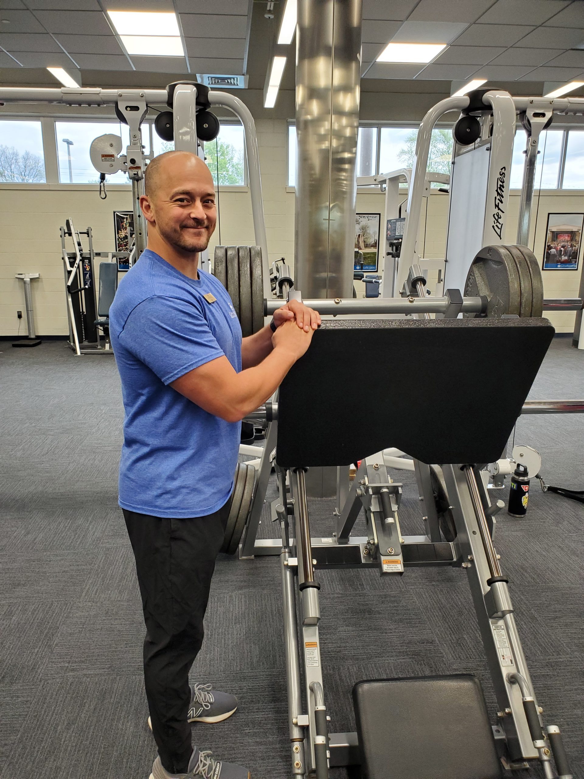 man in fitness room