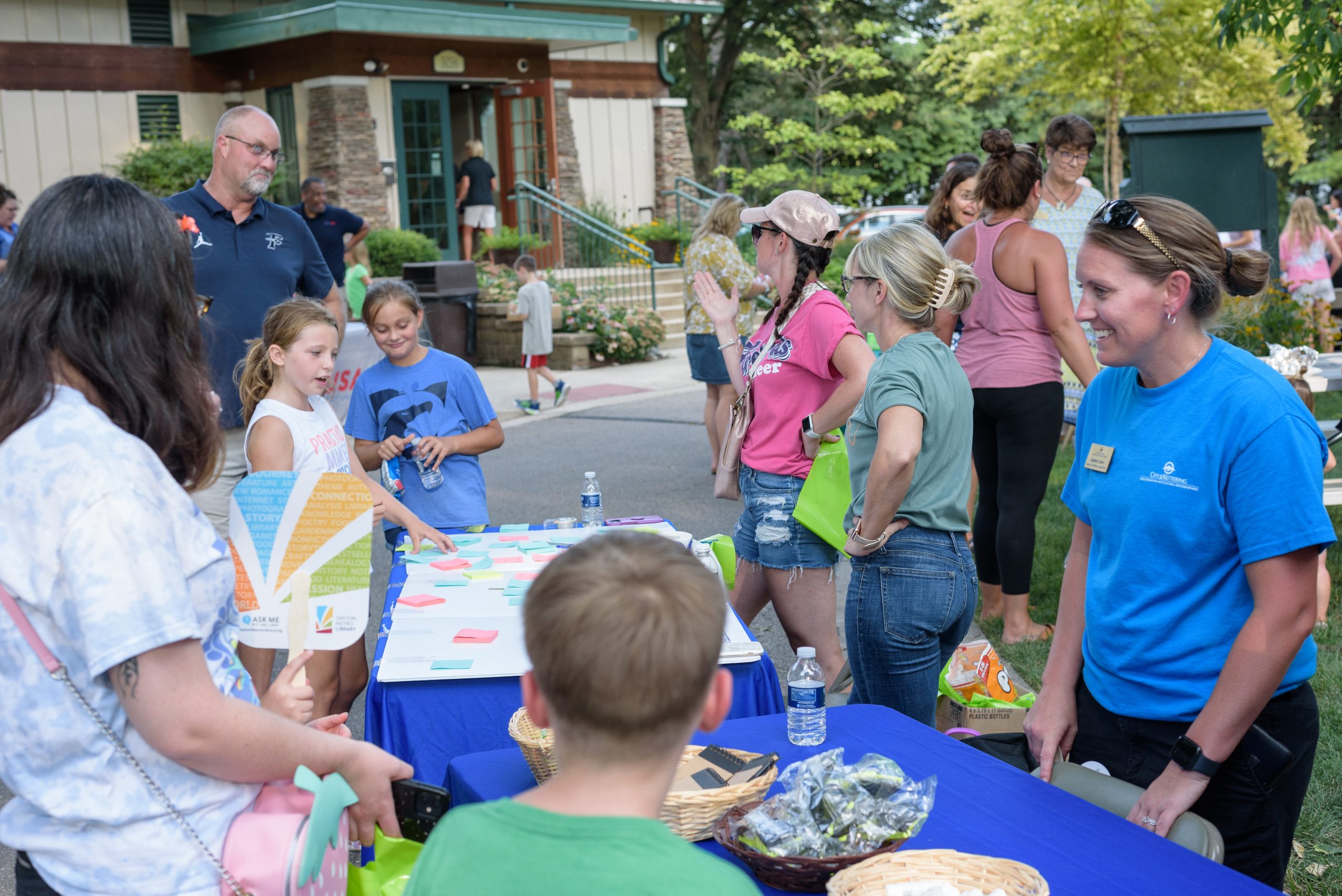 kids at hot dog roast