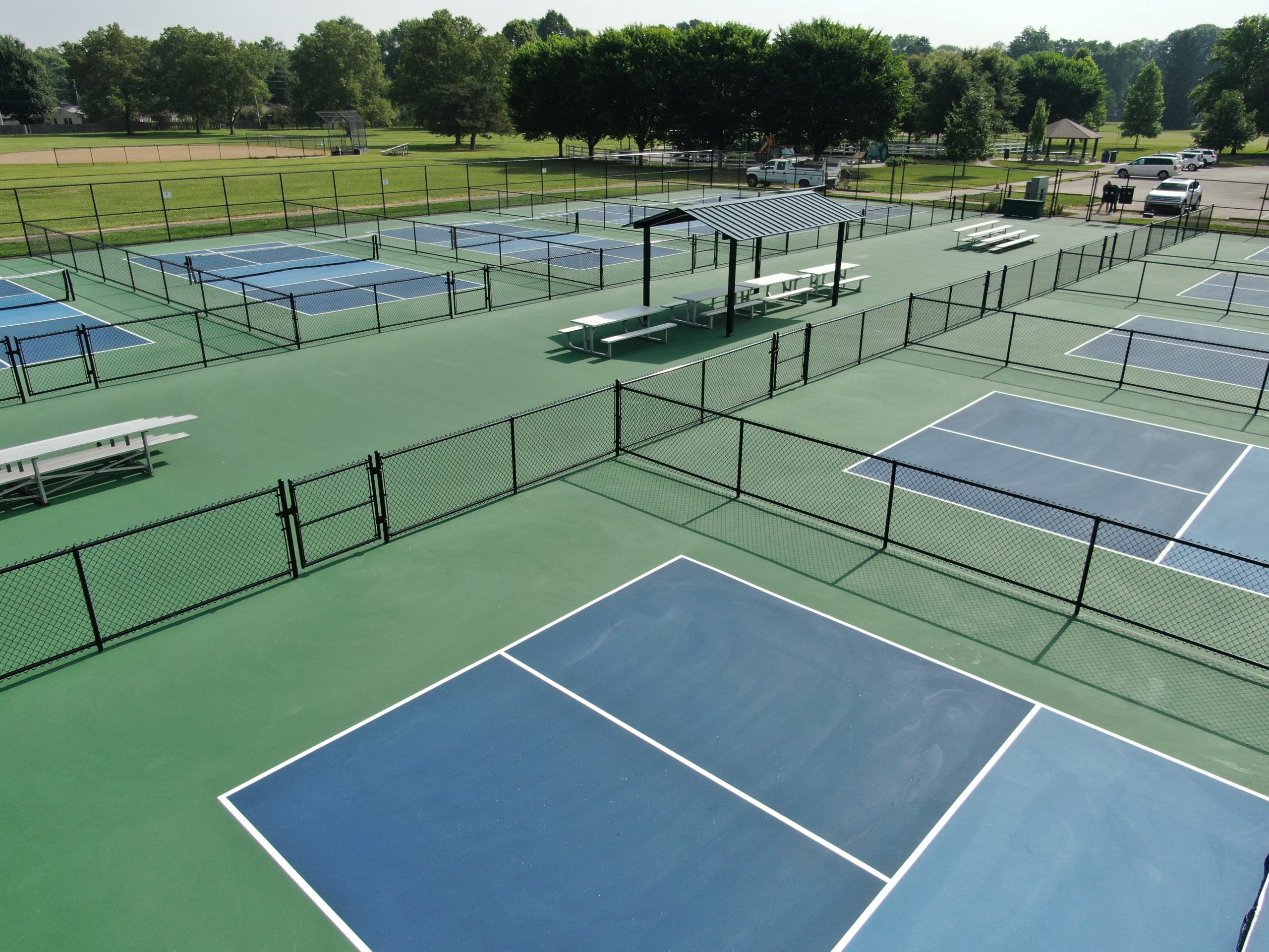 Drone image Kennedy Pickleball Courts