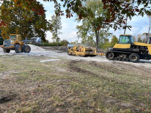 Paving is expected to start and final grading is continuing at Gentile Nature Park.