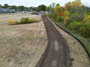 Paving is expected to start and final grading is continuing at Gentile Nature Park.