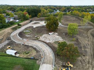 Paving is expected to start and final grading is continuing at Gentile Nature Park.