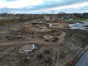 Work continues on Gentile Nature Park during the end of November.