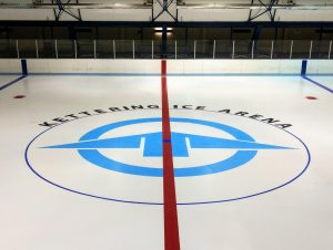 ice surface with logo