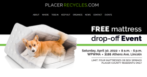 Placer County Mattress Recycling