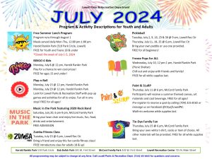 All ages program calendar