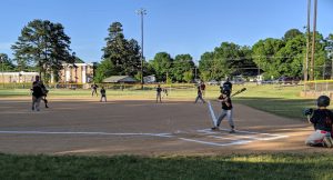 Kids playing baseball