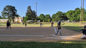 Kids playing baseball