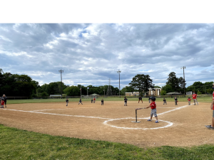 Baseball Game Cloudy Skies