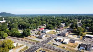 Lowell NC aerial view