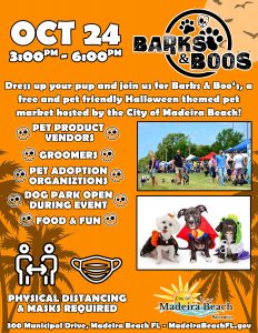 Barks and Boo's Halloween Pet Market Poster